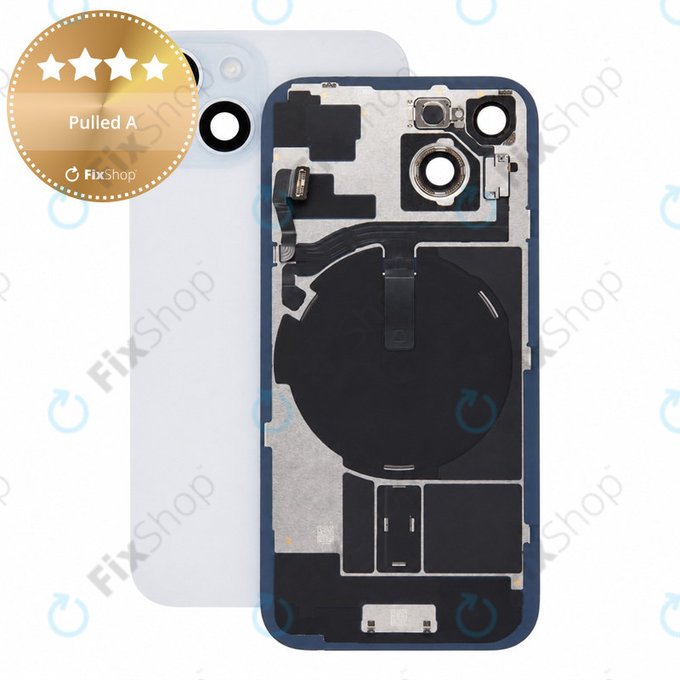 Стъкло на задния капак за iPhone 15, Blue, Pulled A