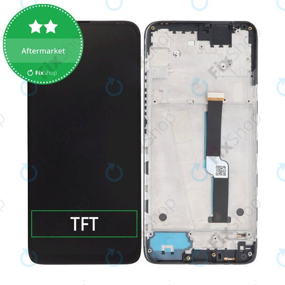 дисплей за Motorola One Fusion Plus, Тъчскрийн и рамка, черен, Black, TFT