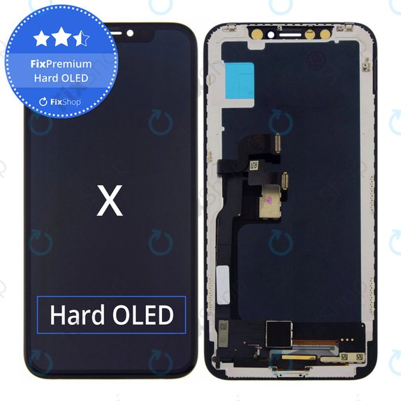 Дисплей Hard OLED за iPhone X, Тъчскрийн с рамка, FixPremium