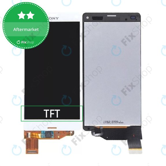 дисплей за Sony Xperia Z3 Compact D5803, Тъчскрийн без рамка, бял, White, TFT