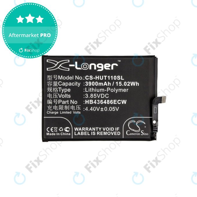 Батерия за Huawei Mate 10 Lite, Honor View 20, 3900mAh, Li-Pol, 3.85 V, HB436486ECW, HQ
