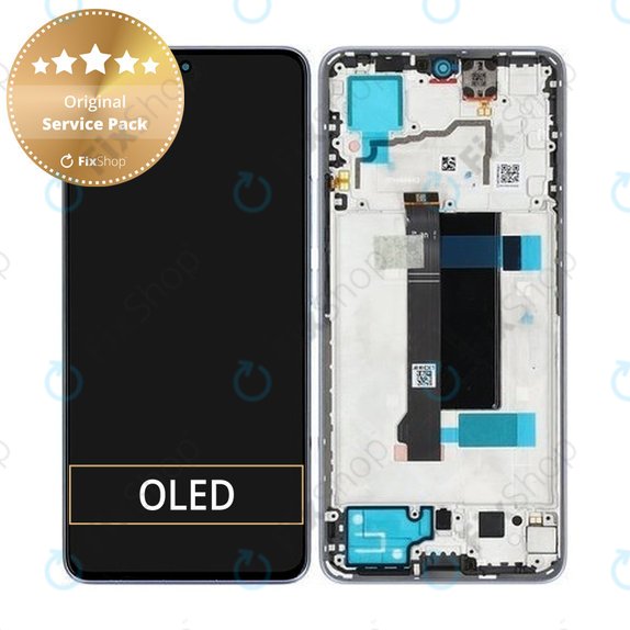 Дисплей за Xiaomi Redmi Note 13 Pro 5G 2312DRA50C, Midnight Black, Тъчскрийн с рамка, 5600030N1600 Genuine Service Pack