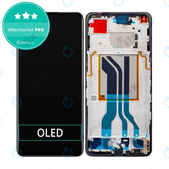 дисплей OLED за Realme GT 2 5G RMX3310 RMX3312, Тъчскрийн и рамка, Steel Black