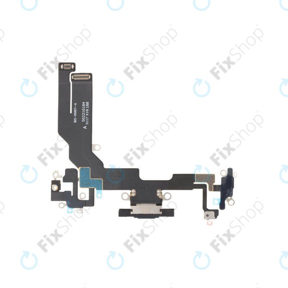 Заряден конектор + flex кабел за iPhone 16e, 17e, Black
