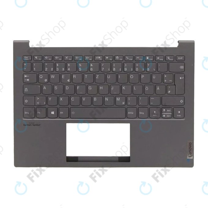 Капак C + клавиатура за Lenovo ThinkBook 13X ITG, DE, Slate Grey, 77034096, палмрест, Genuine Service Pack