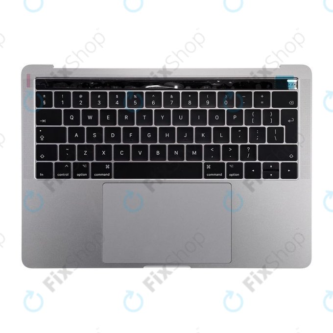 Горна рамка с клавиатура, микрофон, тъчпад и говорители за MacBook Pro 13" A1706 (късна 2016 – средата на 2017), UK, Space Gray