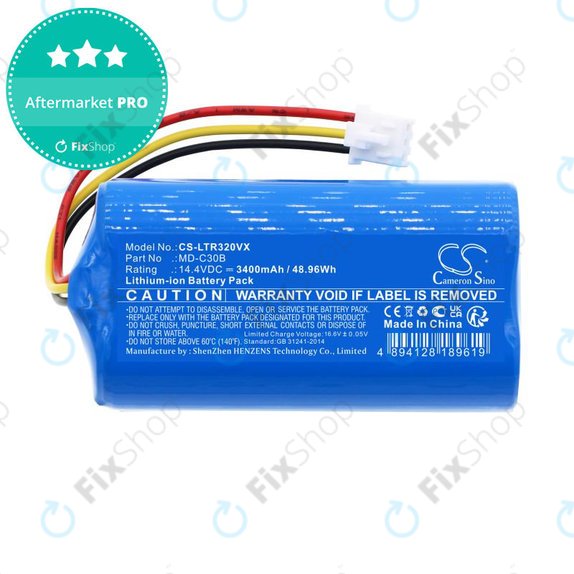 Батерия за Blaupunkt BlueBot XSMART, 3400mAh, Li-Ion, 14.4V, BPK-VCBB1XB, Xboost, D071-INR-CH-4S1P, HQ