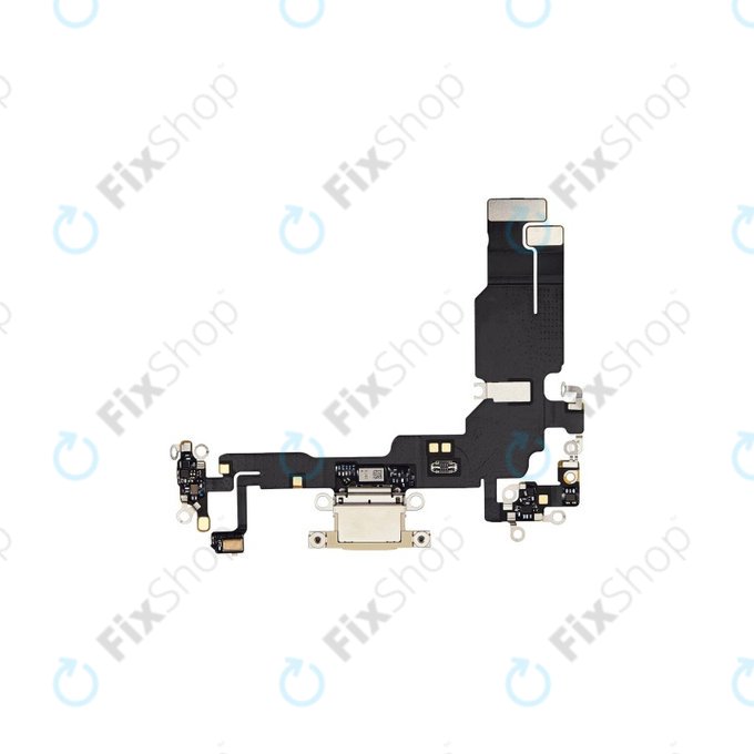 Конектор за зареждане с гъвкав кабел за iPhone 15, жълт, Yellow