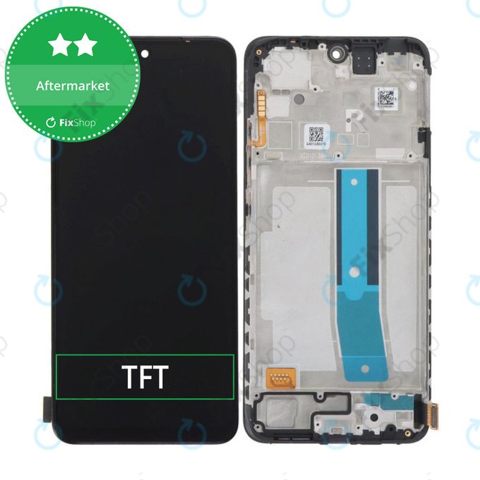 дисплей за Xiaomi Redmi Note 12S, Тъчскрийн и рамка, Onyx Black, TFT