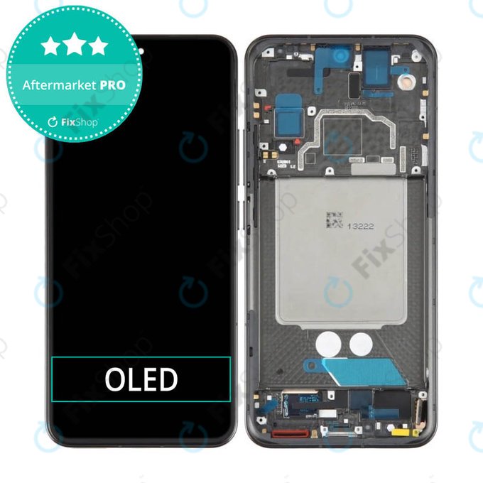 дисплей OLED за Xiaomi 13, Тъчскрийн и рамка, черен, Black