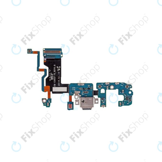 Конектор за зареждане с микрофон и гъвкав кабел за Samsung S9 Plus G965F, GH97-21682A, Genuine Service Pack