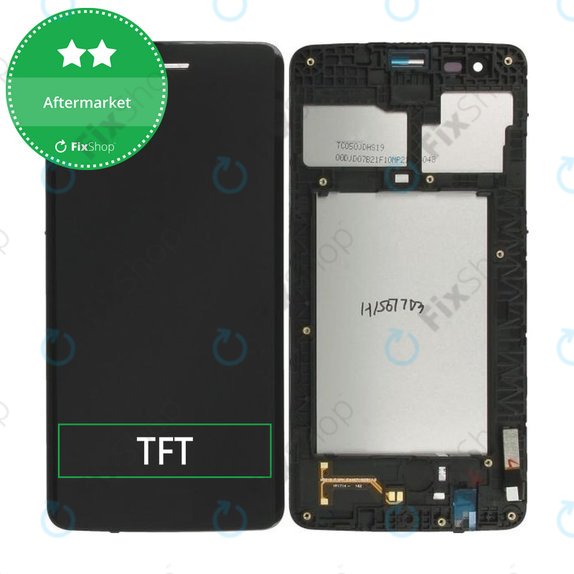 дисплей за LG K8 M200N (2017), Тъчскрийн и рамка, черен, Black, TFT