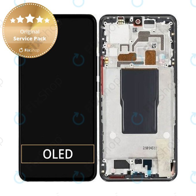дисплей за Xiaomi 12T Pro 22081212UG, Тъчскрийн и рамка, 560003L12U00, черен, Black, Genuine Service Pack