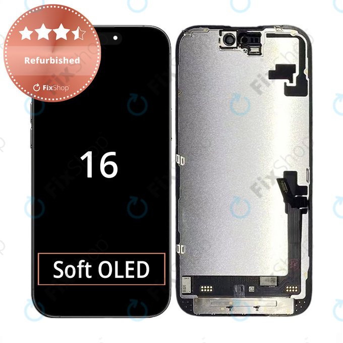 Дисплей за iPhone 16, Тъчскрийн с рамка, Refurbished