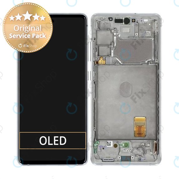 дисплей за Samsung S20 FE 5G G781B, Тъчскрийн и рамка, GH82-24214B, GH82-24215B, GH82-31320B, Cloud White, Genuine Service Pack