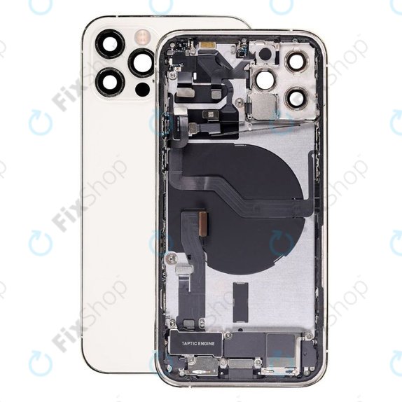 Заден калъф със малки части за iPhone 12 Pro, Сребро, Silver