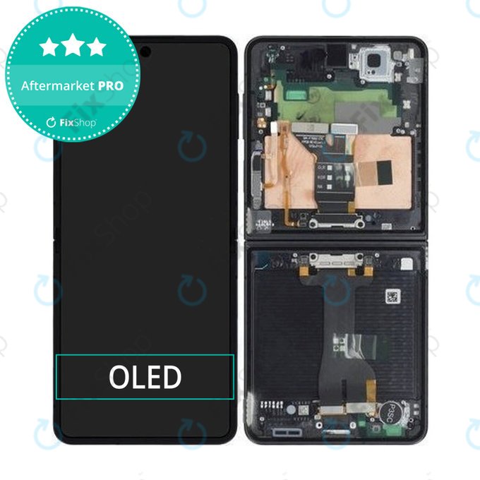 Дисплей OLED за Samsung Galaxy Z Flip 7 F766B, тъч стъкло с рамка, Jetblack