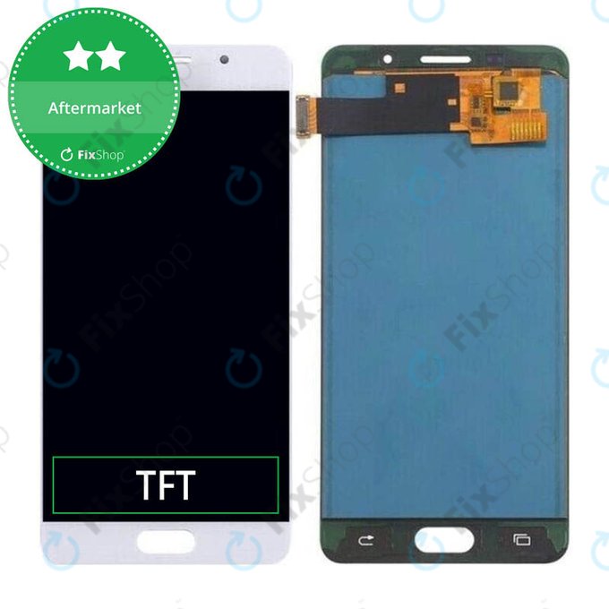 дисплей за Samsung A5 A510F (2016), Тъчскрийн без рамка, бял, White, TFT