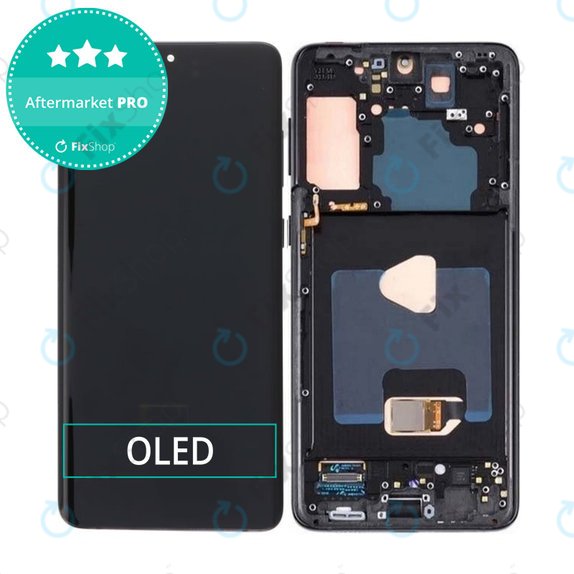 дисплей OLED за Samsung S21 Plus G996B, Тъчскрийн и рамка, Phantom Black