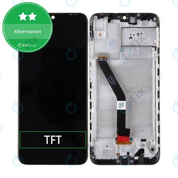 дисплей за Huawei Honor 8A, Honor Play 8A, Тъчскрийн и рамка, черен, Black, TFT