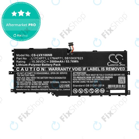 Батерия за Lenovo ThinkPad X1 Yoga 2018, 3500mAh, Li-Pol, 15.36V, L17C4P71, HQ