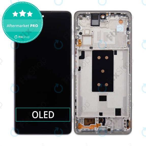 дисплей OLED за Xiaomi 11T 11T Pro, Тъчскрийн и рамка, Moonlight White