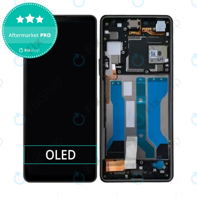 дисплей OLED за Sony Xperia 10 V, Тъчскрийн и рамка, черен, Black