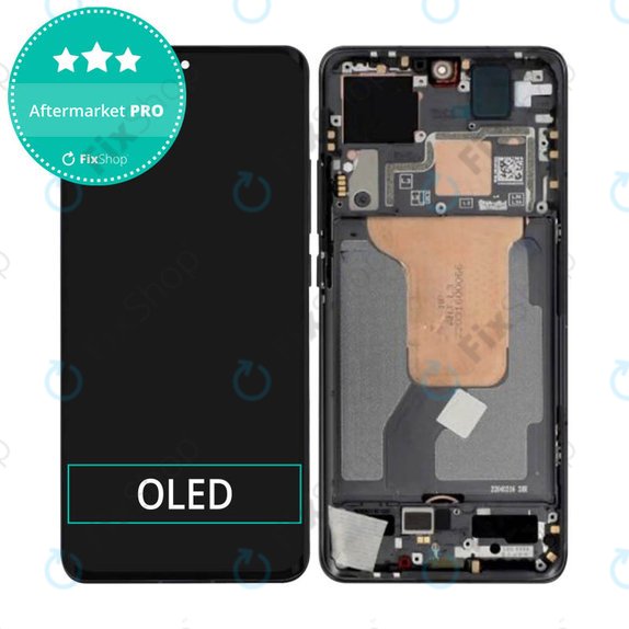 дисплей OLED за Xiaomi 12 2201123G 2201123C, Тъчскрийн и рамка, черен, Black