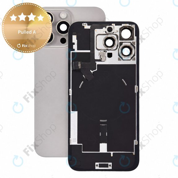 Стъкло на задния капак за iPhone 16 Pro Max, Natural Titanium, Pulled A