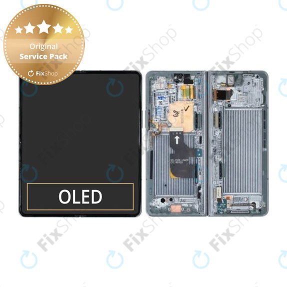 дисплей за Samsung Z Fold 4 F936B, Тъчскрийн и рамка, GH82-29461B, GH82-29462B, Graygreen, Genuine Service Pack