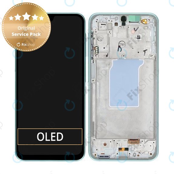 Дисплей за Samsung A26 A266E, Mint, Тъчскрийн с рамка, GH82-37049C Genuine Service Pack