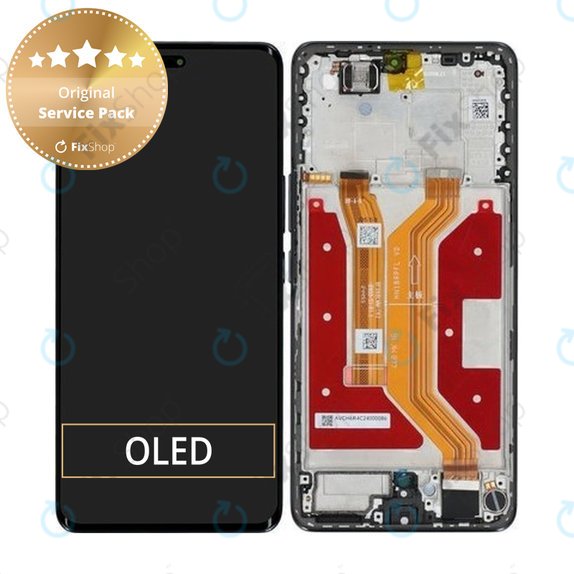 Дисплей за Honor Magic7 Lite, Titanium Black, Тъчскрийн с рамка, 0235AMMM Genuine Service Pack