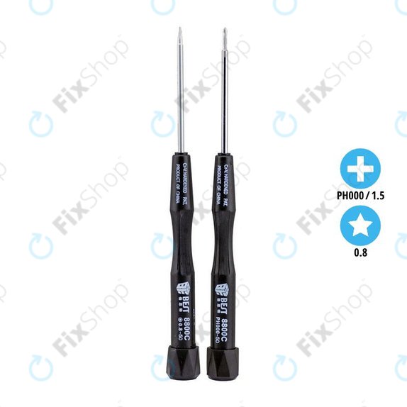 Отвертки - Pentalobe PL1 (0.8mm) + Phillips PH000 (1.5mm), Best 8800C