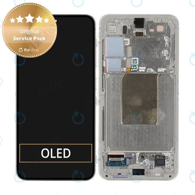 дисплей за Samsung S24 S921B, Тъчскрийн и рамка, GH82-33287D, Amber Yellow, Genuine Service Pack