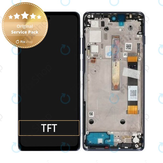 дисплей за Motorola Moto G200 XT2175, Тъчскрийн и рамка, TFT, 5D68C20181, Stellar Blue, Genuine Service Pack