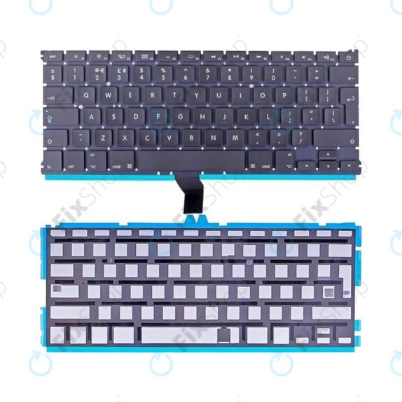 Клавиатура с подсветка за MacBook Air 13" A1369 (средата на 2011), A1466 (средата на 2012 – средата на 2017), UK