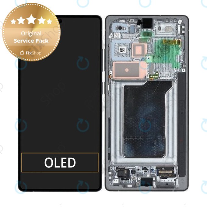Дисплей за Samsung S25 Ultra, Titanium Black, Тъчскрийн с рамка, GH82-36387D Genuine Service Pack