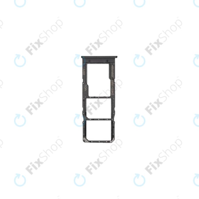 SIM държач за Samsung A12 A125F, GH98-46124A, черен, Black, Genuine Service Pack