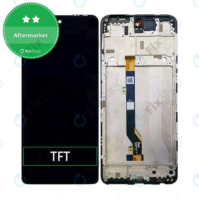 дисплей за Infinix Hot 30 X6831, Тъчскрийн и рамка, Racing Black, TFT