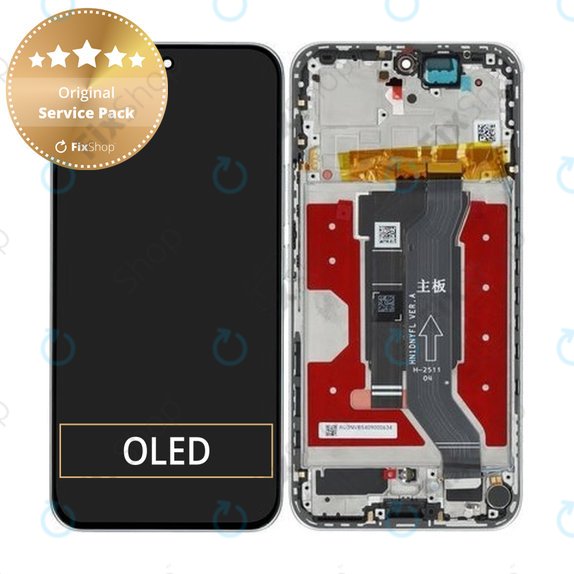 Дисплей за Honor 400, Meteor Silver, Тъчскрийн с рамка, 0235APNS Genuine Service Pack