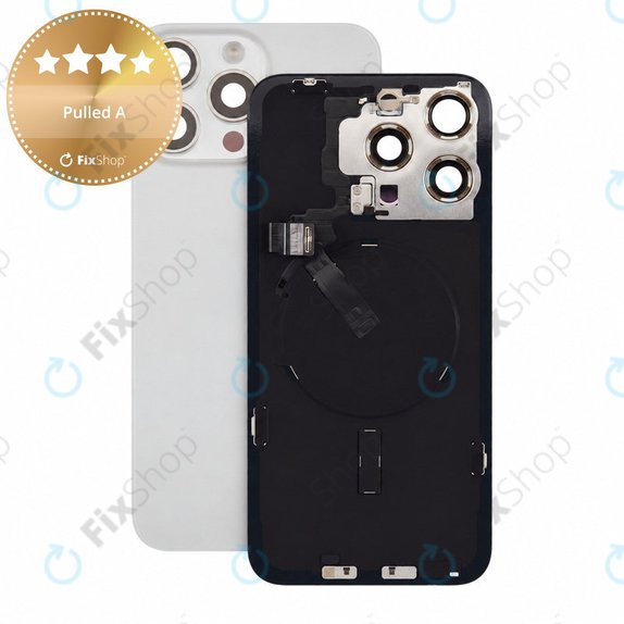 Стъкло на задния капак за iPhone 15 Pro Max, White Titanium, Pulled A
