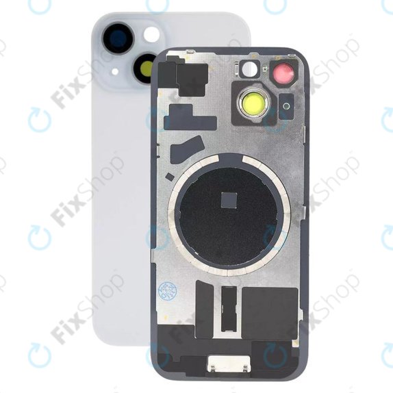 задния капак с обектив на камерата за iPhone 15, син, Blue