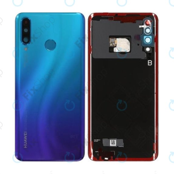 Капак на батерията за Huawei P30 Lite, P30 Lite 2020, 02352RPY, Peacock Blue, Genuine Service Pack