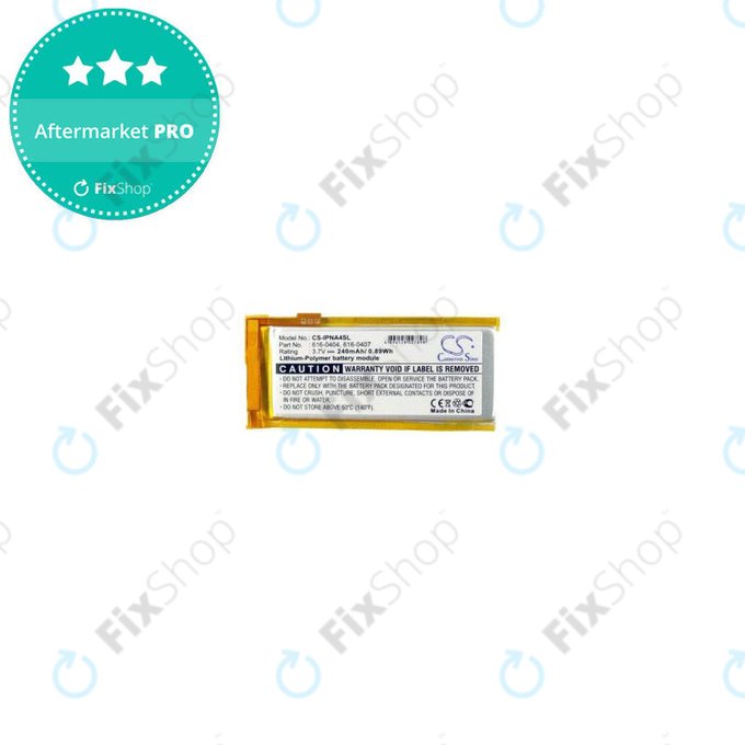 Батерия за Apple iPod Nano (4th Gen), 616-0405, 240mAh, HQ