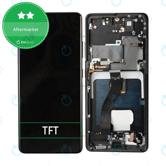 дисплей за Samsung S21 Ultra G998B, Тъчскрийн и рамка, Phantom Black, TFT