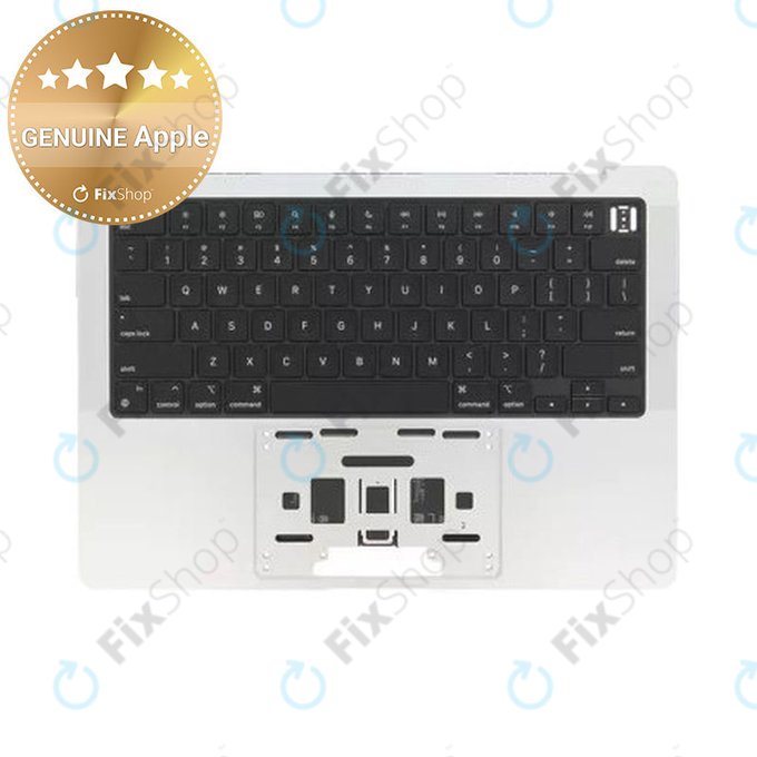 Горен корпус с клавиатура за MacBook Pro 14", A3185 (2024), с US клавиатура и батерия, Silver, 661-50211, Genuine Apple