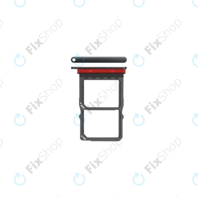 SIM with SD държач за Huawei P30, 51661LAL, 51661NQJ, черен, Black, Genuine Service Pack