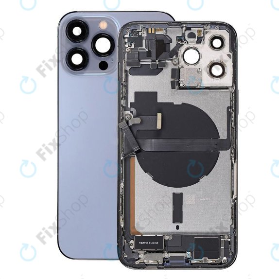 Заден калъф със малки части за iPhone 13 Pro Max, син, Blue