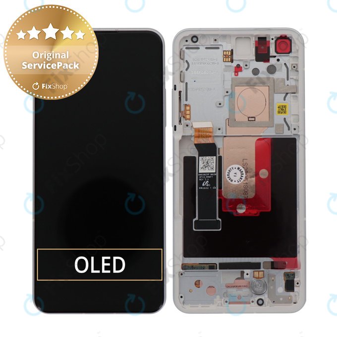 дисплей за Asus Zenfone 10, Тъчскрийн и рамка, B90AI00M2-R20010, Comet White, Genuine Service Pack