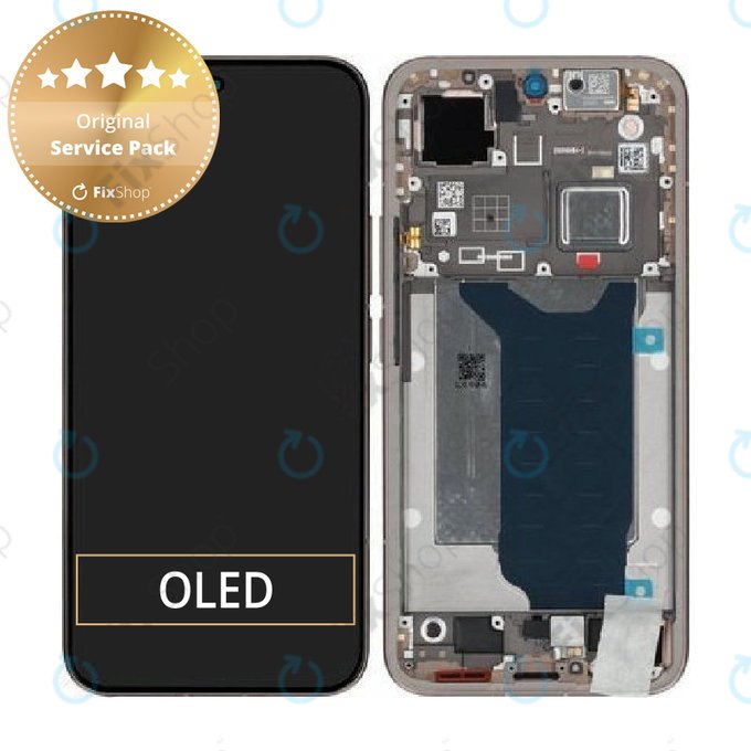 Дисплей за Xiaomi 15T Pro 5G, Mocha Gold, Тъчскрийн с рамка, 5600060O12U00, Genuine Service Pack